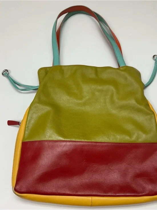 Vintage I’ll New York Colorblock leather handbag - Picture 2 of 4